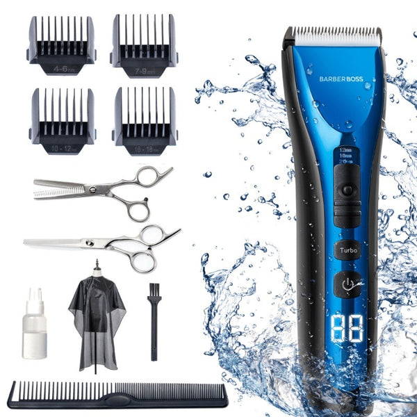 BarberBoss Hairclipper QR-2081 Waterproof Hair Clippers for Men, Kids & Family