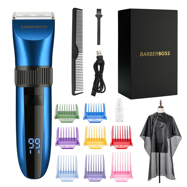 BarberBoss QR-2082 Cordless Self-Sharpening Beard & Hair Trimmer - Waterproof