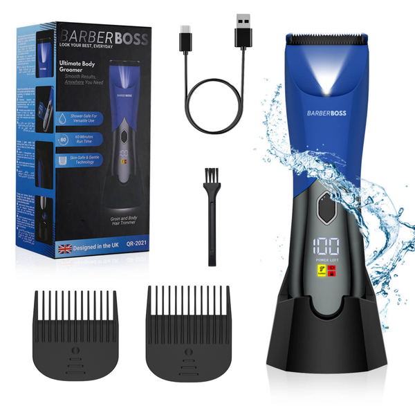 BarberBoss QR-2021 Ball Shaver Men, Pubic Hair Trimmer for Men, Groin & Body Hair Trimmer, Men’s Body Groomer