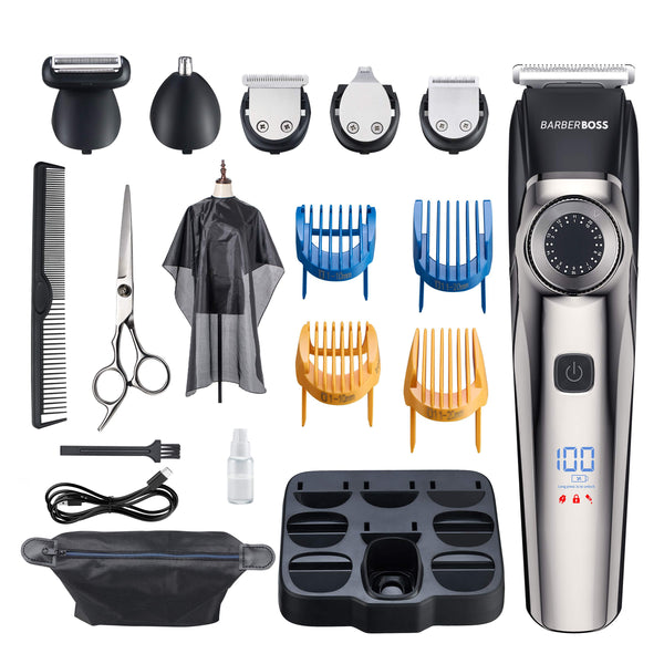 BarberBoss QR-6089 Cordless 5 in 1 Grooming Kit for Body - Wet and Dry Use