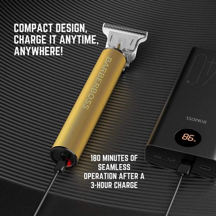 BarberBoss QR - 2069 Precision T - Blade Beard & Hair Trimmer USB Charging - BarberBoss | Look Your Best, Everyday