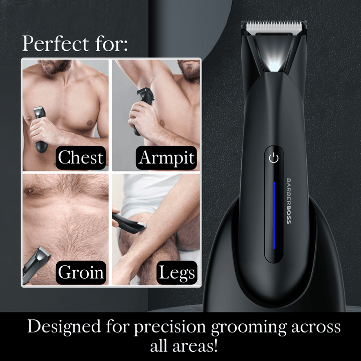 BarberBoss QR - 2072 Groin & Body Hair Trimmer for Men - BarberBoss | Look Your Best, Everyday