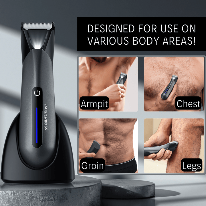 BarberBoss QR - 2075 Groin & Body Hair Trimmer, Body Shavers for Men - BarberBoss | Look Your Best, Everyday