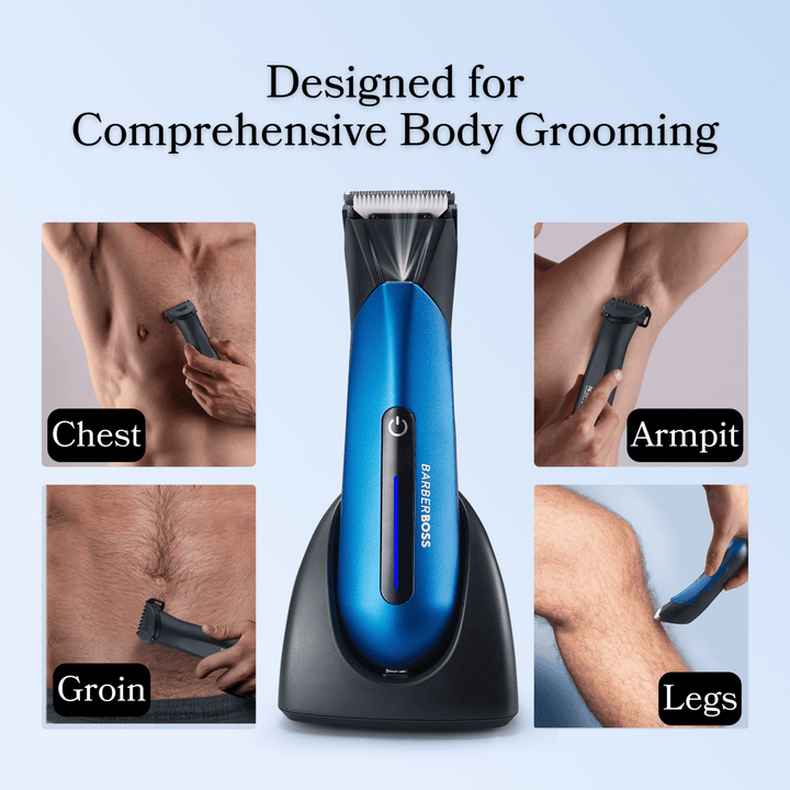 BarberBoss QR - 2076 Groin & Body Hair Trimmer, Body Groomer for Men - BarberBoss | Look Your Best, Everyday