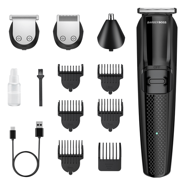 BarberBoss QR - 6055 3 - in - 1 mens grooming kits including Nose Hair Trimmer - BarberBoss | Look Your Best, Everyday