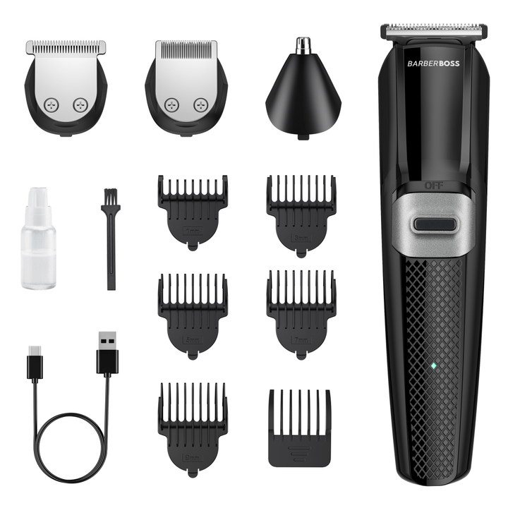 BarberBoss QR - 6056 3 - in - 1 mens grooming kits, Nose Hair Trimmer - BarberBoss | Look Your Best, Everyday