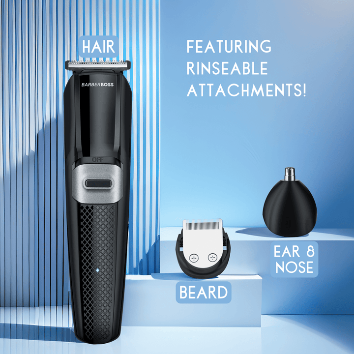 BarberBoss QR - 6056 3 - in - 1 mens grooming kits, Nose Hair Trimmer - BarberBoss | Look Your Best, Everyday