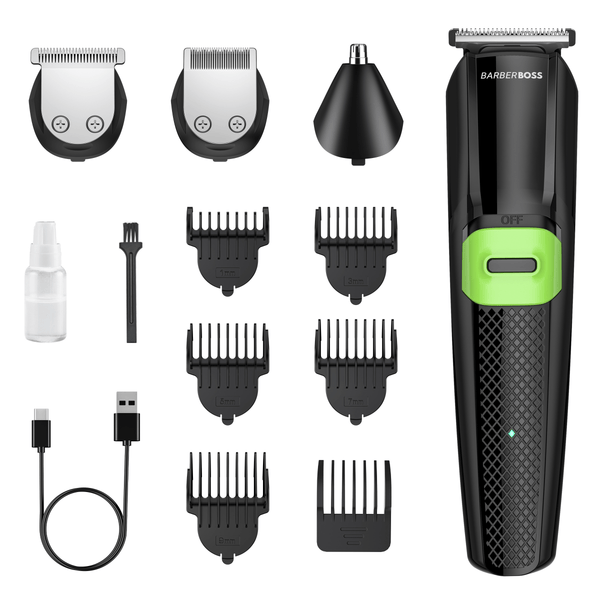 BarberBoss QR - 6057 3 - in - 1 Hair trimmer men, Beard trimmer men, Nose Hair Trimmer - BarberBoss | Look Your Best, Everyday