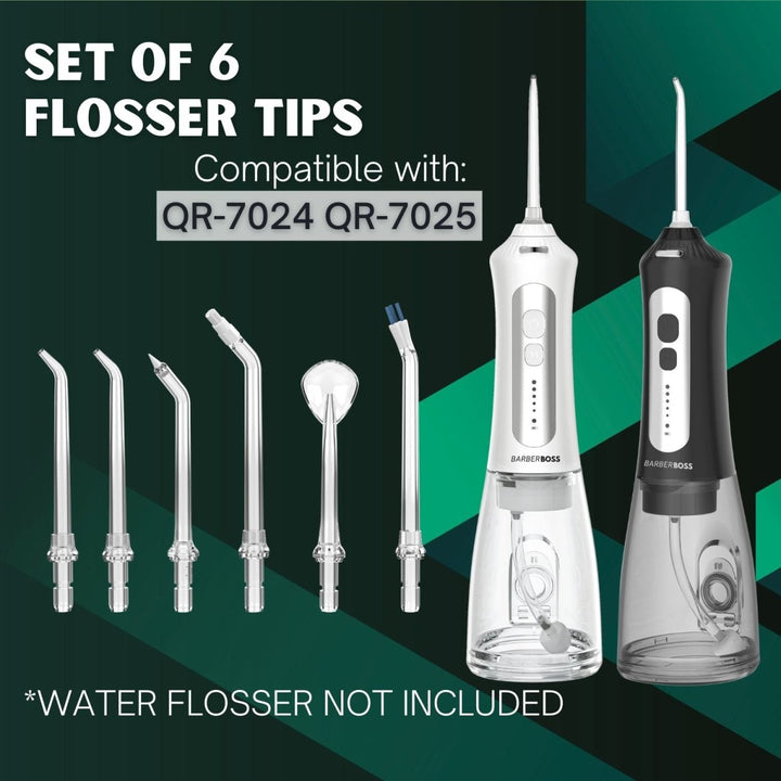 BarberBoss QR - 7024/5 Set of 6 Flosser Tips / Nozzles - BarberBoss | Look Your Best, Everyday