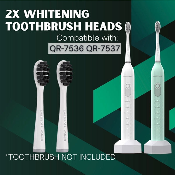 BarberBoss QR - 7536/7 Whitening Toothbrush Head Replacement (Multipack) - BarberBoss | Look Your Best, Everyday