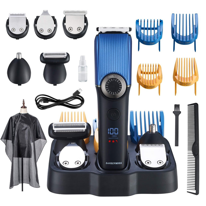 CLEARANCE - BarberBoss QR - 6082 5 in 1 Grooming Kit for Hair, Beard, Nose & Ear & Body Use - BarberBoss | Look Your Best, Everyday