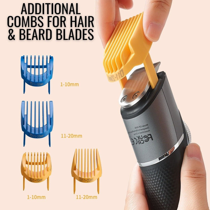 CLEARANCE - BarberBoss QR - 6086 3 - in - 1 Grooming Kit - Ceramic Blade, LED & Waterproof - BarberBoss | Look Your Best, Everyday