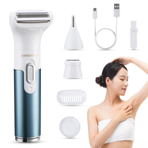 BarberBoss QR-8082 3-in-1 Electric Razor for Women Electric Shaver for Women