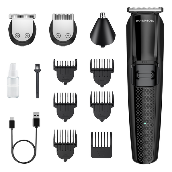 BarberBoss QR-6055 3-in-1 mens grooming kits including Nose Hair Trimmer