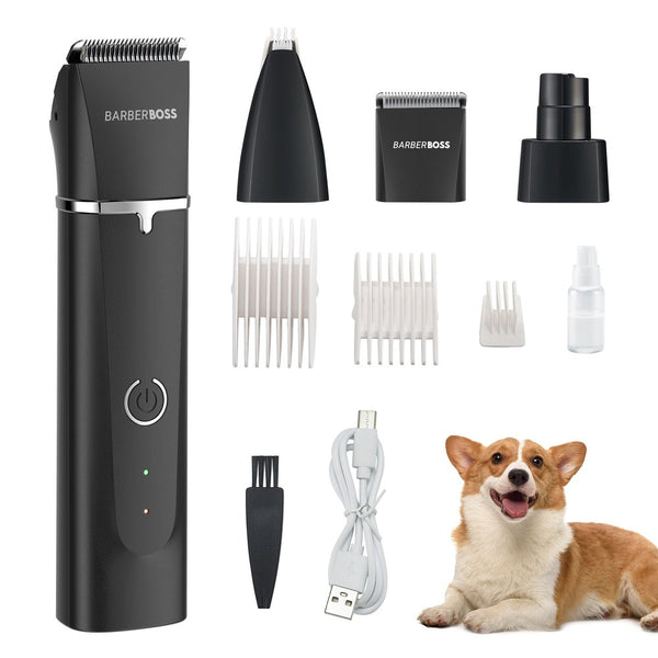 BarberBoss QR-9092 Cordless Pet Grooming Kit Dog Trimmer Cat Clippers
