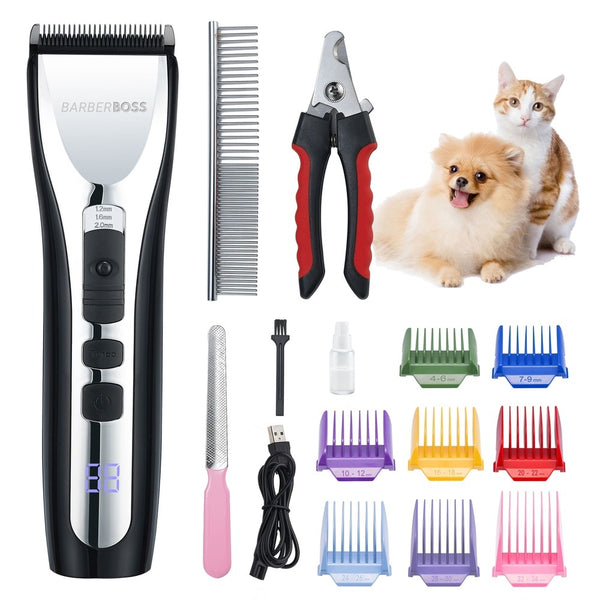 BarberBoss QR-9086 Professional Pet Grooming Kit Cordless - Low Noise