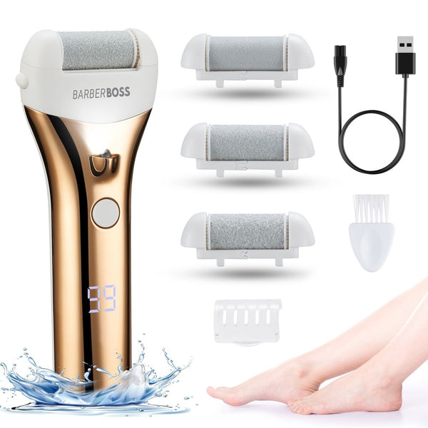 BarberBoss QR-5087 Electric Foot File Hard Skin Remover All-in-One Pedicure Set