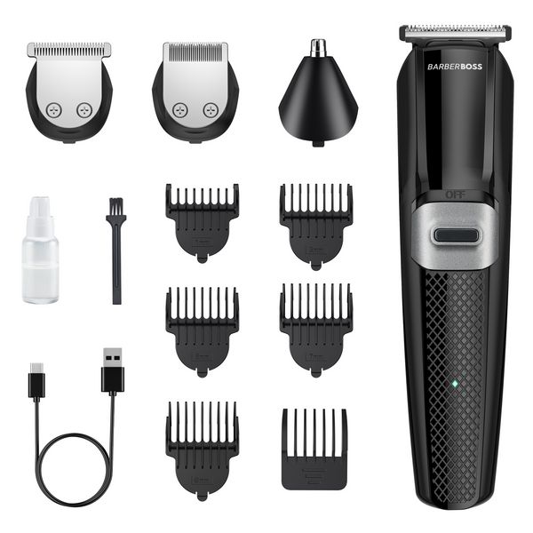 BarberBoss QR-6056 3-in-1 mens grooming kits, Nose Hair Trimmer