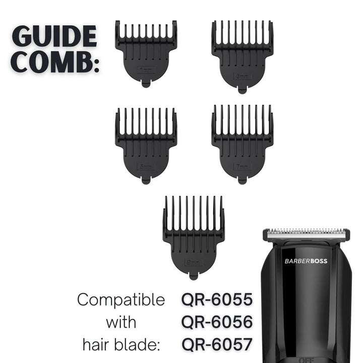 QR - 6055/56/57 Hair Blade Comb Guards Various Sizes - BarberBoss | Look Your Best, Everyday