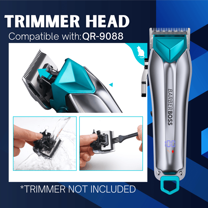 QR - 9088 Titanium - Ceramic Trimmer Head - BarberBoss | Look Your Best, Everyday